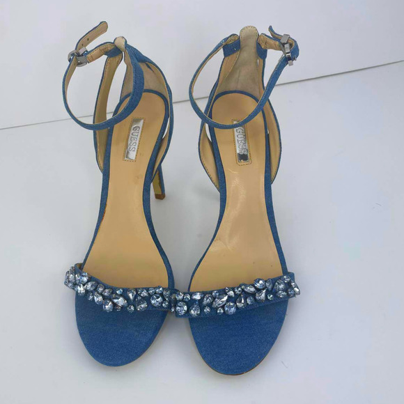 Guess Denim with blue crystals on front - Picture 1 of 3